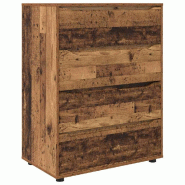 Helloshop26 - Armoire de rangement lot de 2 rectangulaires pratiques et fonctionnelles 80 x 48 x 105 cm en bois d'ingénierie bois 02_0056184 - Bois m