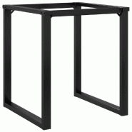 Helloshop26 - Pieds de table à manger en O robustes stables facile installation 70 x 70 x 73 cm en acier noir 02_0047227 - noir acier 3000234665843