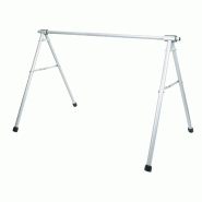 Mendler Support de selle pour vélo HWC-K39, étrier de suspension pour vélo, métal revêtu par poudre 114x170x114cm extensible ~ argent - argenté