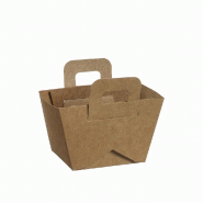 Panier repas petit modèle carton kraft 9,5x4,5x5,5cm - par 200