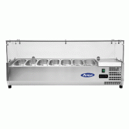 Présentoir à ingrédients inox vitré 7 GN1/4 L1505mm ATOSA