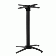 Proloisirs Pied No Rock Terrace Md Auto Stabilisant Abattant Alu 51 cm X 47 cm X 108 cm - Noir - noir aluminium NR0011