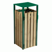 ROSSIGNOL Corbeille a poser ou a fixer eden - 110 L - sans cendrier - bois / vert mousse ROSSIGNOL Corbeille a poser ou a fixer eden - 110 L - sans cendrier - bois / vert mousse
