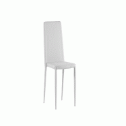 Stones Tabouret moderne Syd avec assise en tissu gris clair et structure en métal peint en noir - Design contemporain 41x41x67cm - blanc métal OM/12