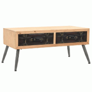 VidaXL Table basse Bois massif de sapin 115x55x50 cm Modèle Atlas Office Pro Prestige - 245777XL