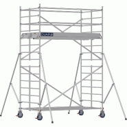 Échafaudage roulant aluminium DOCKER 150 version lisses - Hauteur de travail : 4,90 m - DUARIB - 7225030 Échafaudage roulant aluminium DOCKER 150 version lisses - Hauteur de travail : 4,90 m - DUARIB - 7225030