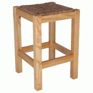 Aranaz MUEBLEAR - Tabouret rustique bas verni - beige 38261