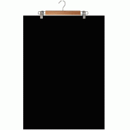 Ardoise murale avec suspension par cintre bois 50x70 cm noir