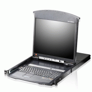 ATEN KL1508AiN Commutateur KVM LCD 48cm 8 ports Multi-Interface Cat 5 sur IP, FR-Layout ATEN KL1508AiN Commutateur KVM LCD 48cm 8 ports Multi-Interface Cat 5 sur IP, FR-Layout