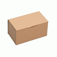 Boîte d'expédition simple cannelure brune 20x10x10cm - par 20 - kraft brun - fabrication française