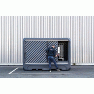 Cuve fermée 2 IBC 1000 L - finition polyéthylène, 100% de rétention, portes coulissantes