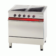 Fourneau électrique 4 foyers radiants sur four électrique 620x400 mm - PCE 841 VTR