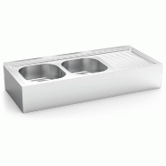 FRICOSMOS Evier suspendu 2C,ED 1200x500x220 mm. Dimensions cuve 340x370x150 mm. - inox 050236OST