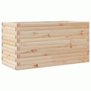 Helloshop26 - Jardinière bac lit surélevé plantes fleurs terrasse jardin 90 x 40 x 46 cm bois de pin massif marron 02_0037980 - 3000214011493