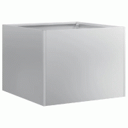 Helloshop26 - Jardinière carrée moderne pour jardin balcon terrasse 40 x 40 x 30 cm en acier galvanisé gris 02_0051580 - gris acier 3000236991520