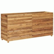 Helloshop26 - Jardinière lit surélevé plantes fleurs jardin 150 x 40 x 72 cm bois de teck recyclé et acier 02_0000914 - 3000072491536 Helloshop26 - Jardinière lit surélevé plantes fleurs jardin 150 x 40 x 72 cm bois de teck recyclé et acier 02_0000914 - 3000072491536