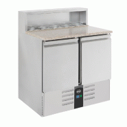 Meuble a pizza 2 portes avec bacs gastro dans plan de travail - P7950.0070