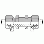 Raccords à bague Union double - Passe cloison - LUMCL00006 - Tube 6.0 mm - Filetage F 12X150