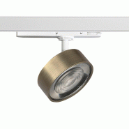 ROSSINI ILLUMINAZIONE Hole - Projecteur Sur Rail Led Triphasé 13W 3000K Cri90 Ip20 Optique 38° En Aluminium Moulé Sous Pression, Finition Blanc/Bro