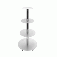 Schneider - Présentoir à gâteaux à étages, 4 étages, argent - argenté aluminium 146004
