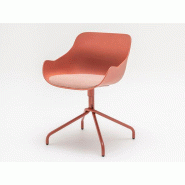 Siège de réunion Baltic pivotant avec placet d'assise en tissu et piètement en étoile Siège de réunion Baltic pivotant avec placet d'assise en tissu et piètement en étoile