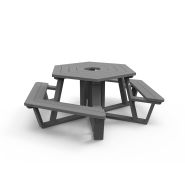 Table de pique-nique HELIOS - PMR - largeur 2324 mm - STD OR-TPN-02-PMR2 - 2 accès PMR - jusqu'à 95% plastique_1