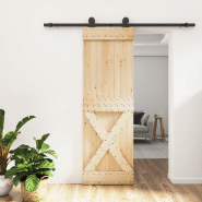 Vidaxl porte coulissante et kit de quincaillerie 70x210 cm pin massif 3203076 Vidaxl porte coulissante et kit de quincaillerie 70x210 cm pin massif 3203076