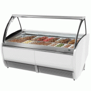 Vitrine de présentation glacier 1.9 m - 20 bacs