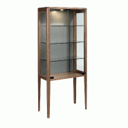 AC ANGEL CERDA Angel Cerdá Buffet haut en verre trempé et noyer avec éclairage intérieur 3292C 80 x 40 x 180 - transparent verre 8435631045175