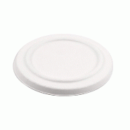 Couvercle plat bagasse blanche Ø12x1,2cm pour bol 59218 - par 500