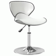 Décoshop26 - Chaise de salle à manger hauteur réglable en PVC blanc pied en acier chromé DEC025034 - blanc 3000255033560 Décoshop26 - Chaise de salle à manger hauteur réglable en PVC blanc pied en acier chromé DEC025034 - blanc 3000255033560