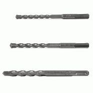 EBERTH SDS Plus Concrete and Stone Drill Set (8 mm, 10 mm and 12 mm), Jeu de mèches en carbure de tungstène, 3 TLG, SDS Plus - gris HB1-BBS-01