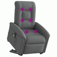 Fauteuil inclinable de massage électrique Gris foncé Tissu Modèle Girella - 8721102962677_0