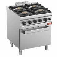 Fourneau gaz 4 feux vifs - four gaz GN 2/1 - Diamond - 0615402840279