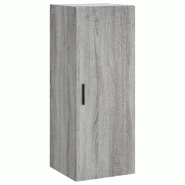 Helloshop26 - Armoire murale design pratique rangement suspendu 34,5 x 34 x 90 cm en bois d'ingénierie gris 02_0048673 - gris Bois massif 30002354127 Helloshop26 - Armoire murale design pratique rangement suspendu 34,5 x 34 x 90 cm en bois d'ingénierie gris 02_0048673 - gris Bois massif 30002354127