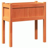 Helloshop26 - Jardinière bac lit surélevé plantes fleurs jardin terrasses et pieds cire 70 x 31 x 70 cm bois de pin massif marron 02_0038907 - 3000 Helloshop26 - Jardinière bac lit surélevé plantes fleurs jardin terrasses et pieds cire 70 x 31 x 70 cm bois de pin massif marron 02_0038907 - 3000