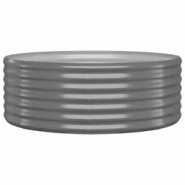 Helloshop26 - Jardinière bac lit surélevé plantes fleurs terrasse jardin de jardin acier enduit de poudre 100 x 100 x 36cm gris 02_0039568 - 300021 Helloshop26 - Jardinière bac lit surélevé plantes fleurs terrasse jardin de jardin acier enduit de poudre 100 x 100 x 36cm gris 02_0039568 - 300021