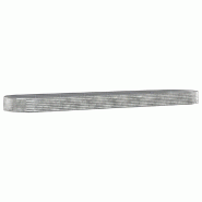 Helloshop26 - Jardinière bac lit surélevé plantes fleurs terrasse jardin de jardin acier enduit de poudre anthracite 02_0039472 - acier 3000218528096