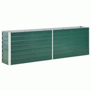 Helloshop26 - Jardinière lit surélevé plantes fleurs jardin acier galvanisé 240 x 40 x 77 cm vert 02_0001102 - 3000074611536 Helloshop26 - Jardinière lit surélevé plantes fleurs jardin acier galvanisé 240 x 40 x 77 cm vert 02_0001102 - 3000074611536
