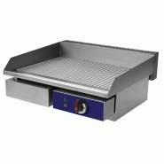 Mastro Plaque grillades électrique de table, 1 zone, plaque rainurée 550x470x230 mm - VIRTUS - inox 9958G