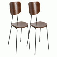 METRO PROFESSIONAL Chaise de restaurant Andria, set de 2, bois courbé, marron - marron Bois massif 4067373519405