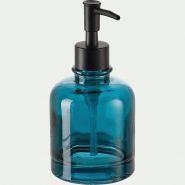 Osco - distributeur de savon - alinea - en verre - bleu h17cm