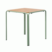 Oviala Business Table de jardin bistrot en métal et polywood 70 cm vert sauge - vert 114563