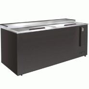 Refroidisseur à bouteilles noir avec couvercle coulissant - 577 litres