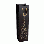 Sac magnum noir Infinity 13x11.5x44cm - par 10 - pour bouteilles de Champagne, Prosecco