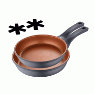 San Ignacio - Set de 2 poêles Ø24Ø28cm avec protections Bronze - aluminium Q4558