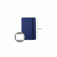 SMARTD Bloc-notes lisse 14x9cm bleu semi-cuir 116 feuilles - 5608011028119
