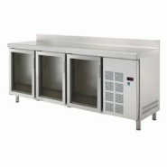 Table froide gn 1/1 3 portes vitrées - 1800x700x850 mm - 220 W 230/1V - 73548609 Eurast - inox 73548609 Table froide gn 1/1 3 portes vitrées - 1800x700x850 mm - 220 W 230/1V - 73548609 Eurast - inox 73548609