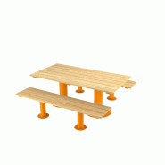 Table Tinou avec Assises en Robinier Table Tinou avec Assises en Robinier