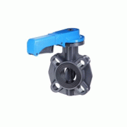 Vanne pap PVC - corps PVC - manchette EPDM - commande par réducteur - D 090
